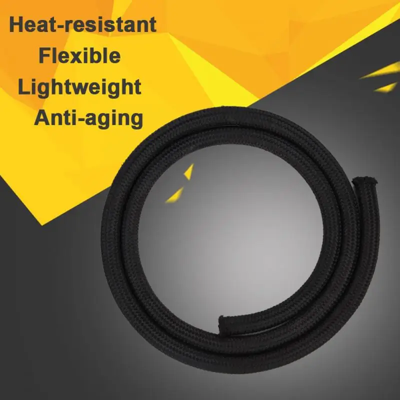 1m Lightweight Heat-resistant Nylon Braided Fuel Hose Oil Line Black Car Accessories | Автомобили и мотоциклы