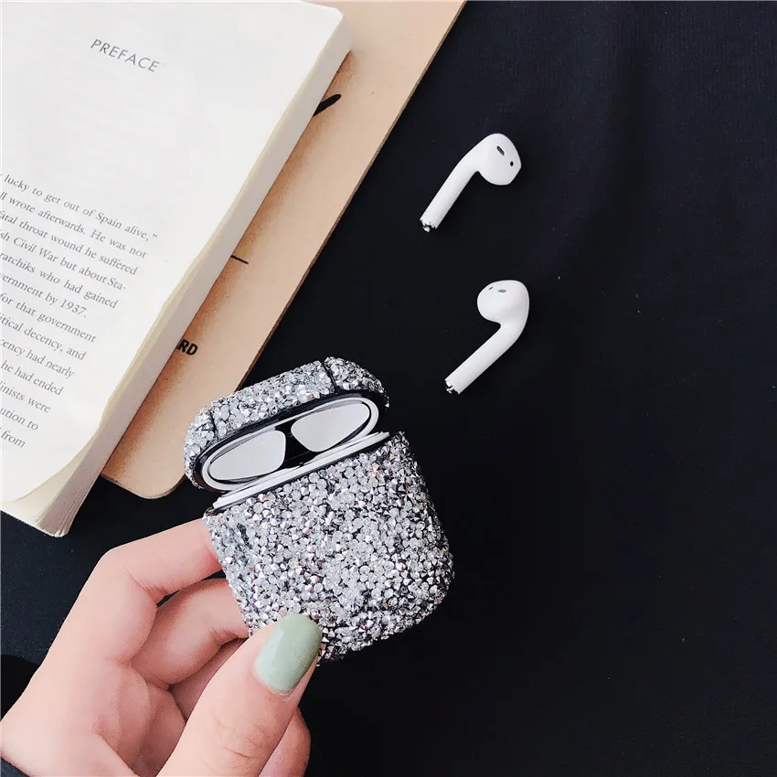 Красочные Стразы для Apple Airpods Защитные чехлы Bluetooth шкаф хранения гарнитуры полная