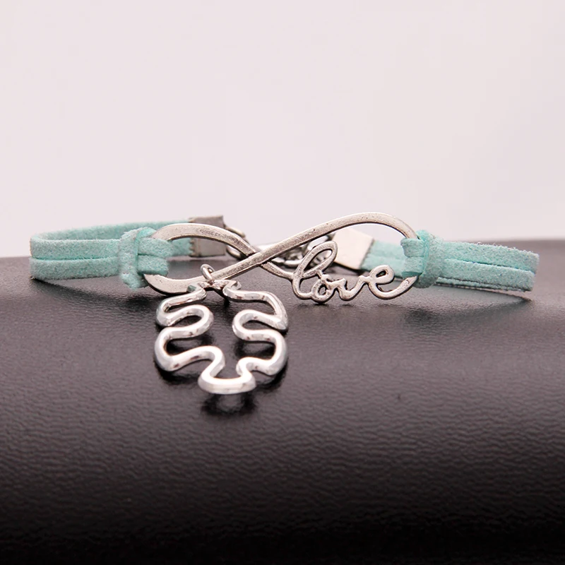 (12pcs/lot) Infinity Love Handmade Bracelet Autism Pendant Awareness Bracelets &amp Bangles Jewelry For Women Men 15 Colors | Украшения и