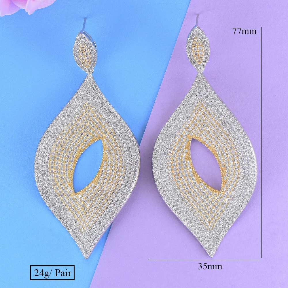 

missvikki High Quality Cubic Zirconia Pendant Earrings For Ladies Anniversary Dance Party Jewelry Design Fashion New Arrival