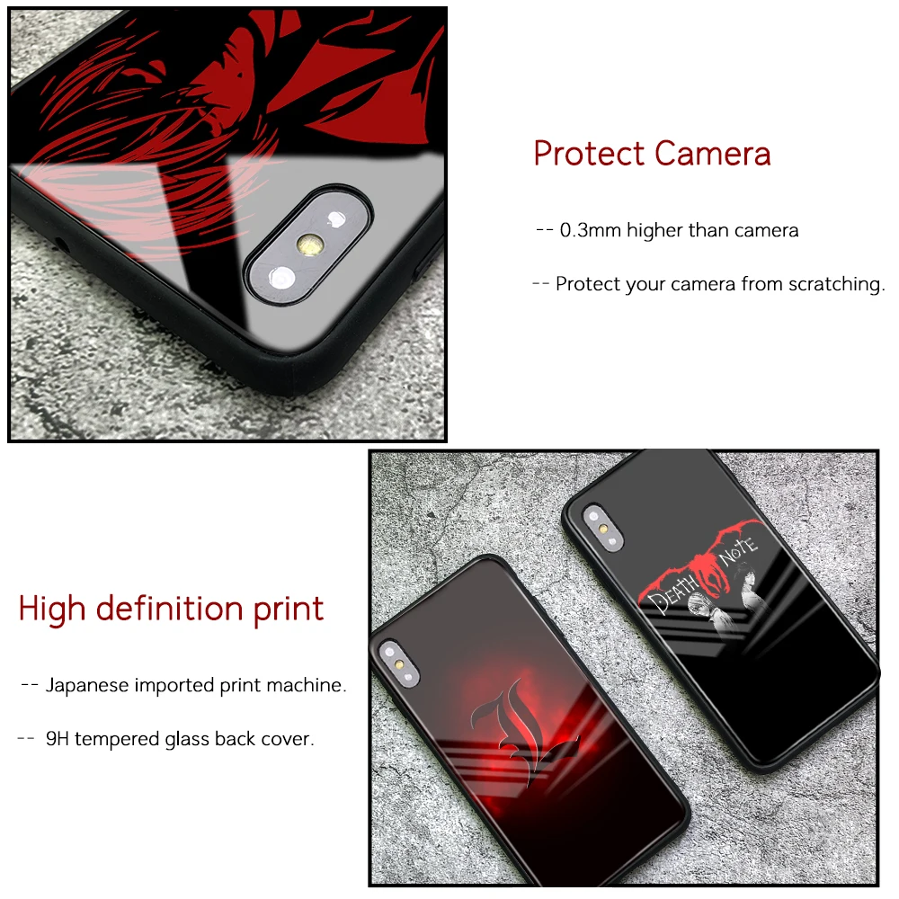FinderCase для iphone XS Max чехол Death Note стекло жесткая задняя крышка iPhone 6 plus 6s 8 7 X XR MAX 11 pro