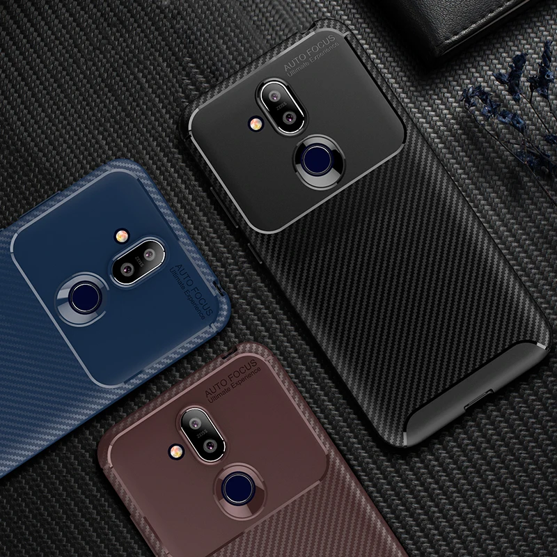 MAKAVO для Nokia 7 2 чехол из углеродного волокна ТПУ Мягкий Силиконовый противоударный