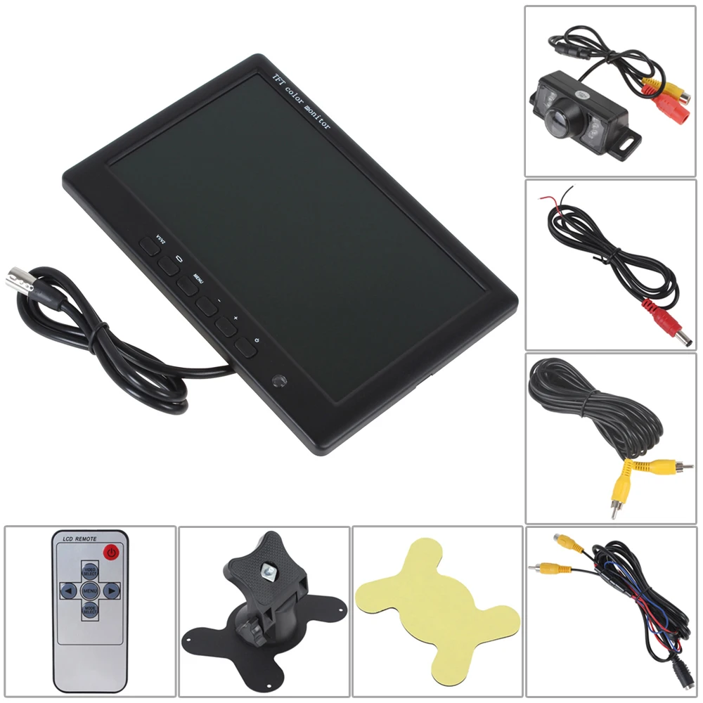 Супер тонкий 800x480 7 дюймов цветной TFT ЖК-монитор заднего вида для автомобиля