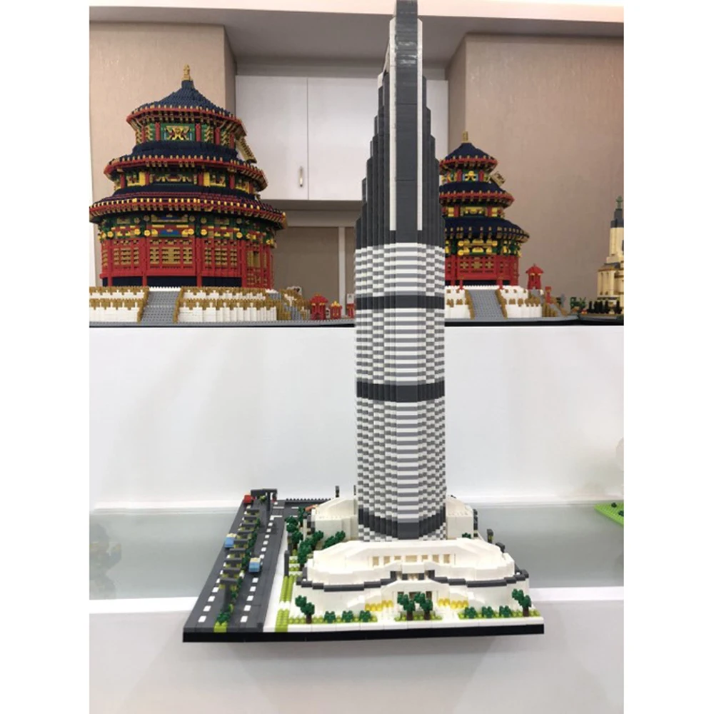 Международно известная архитектура башни 3D модель DIY 4692 шт. Мини Строительные