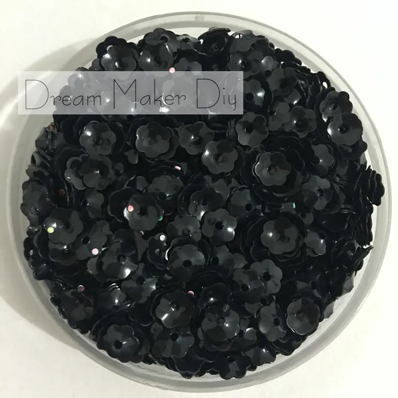 50 г 4/6/8/10 мм черная чашка Цветущий цветок блестящие свободные блестки блестящая