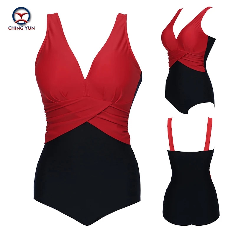 Женский купальник с глубоким v образным вырезом сексуальный большого размера