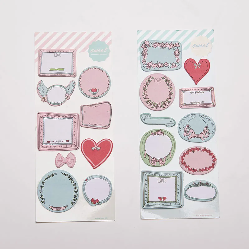 Pink and Blue 2pcs Lovedoki мини милые каваи Липкие заметки креативный цветок Сделай Сам блокнот планировщик блокнот аксессуары офисные школьные принадлежности - Цвет: Pink and Blue 2pcs