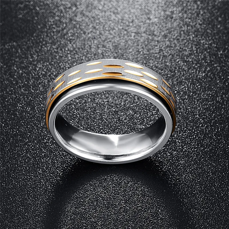 2017 золотые мужские кольца из нержавеющей стали обручальные для мужчин модные