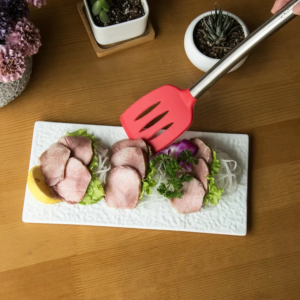 5Pcs Silicone Cooking Tools Kitchen cooking Tool Ladle Spaghetti Server Slotted Spoon Accessories | Дом и сад