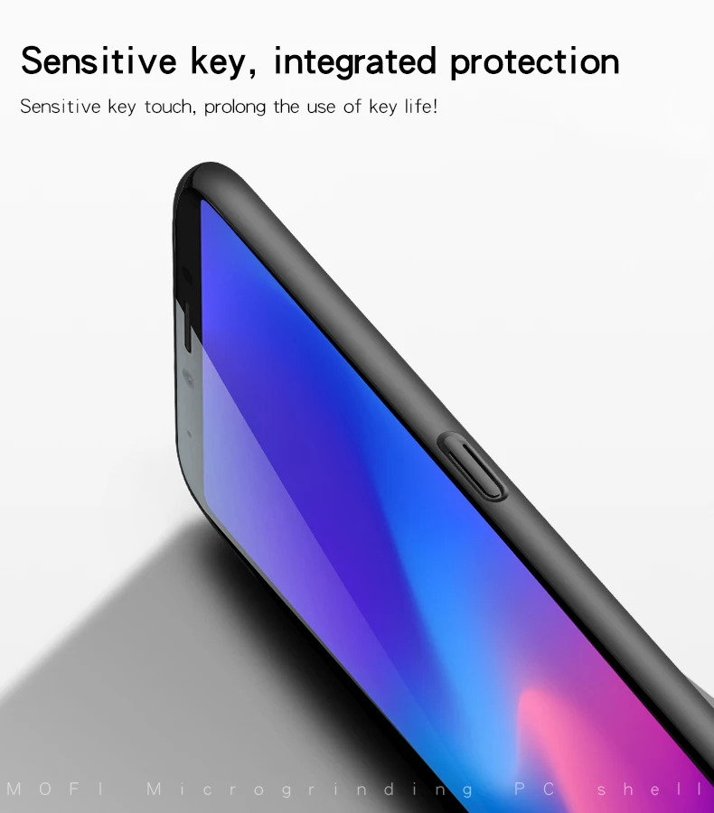 Для samsung Galaxy A6s чехол Mofi микрошлифовальный классический матовый жесткий защитный