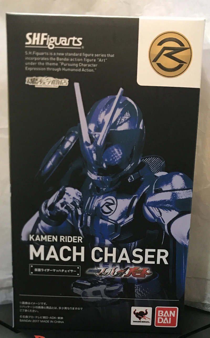 Оригинальный BANDAI Tamashii Наций S. H. Figuarts (SHF) Эксклюзивная Фигурка-Kamen Rider Mach chaser от