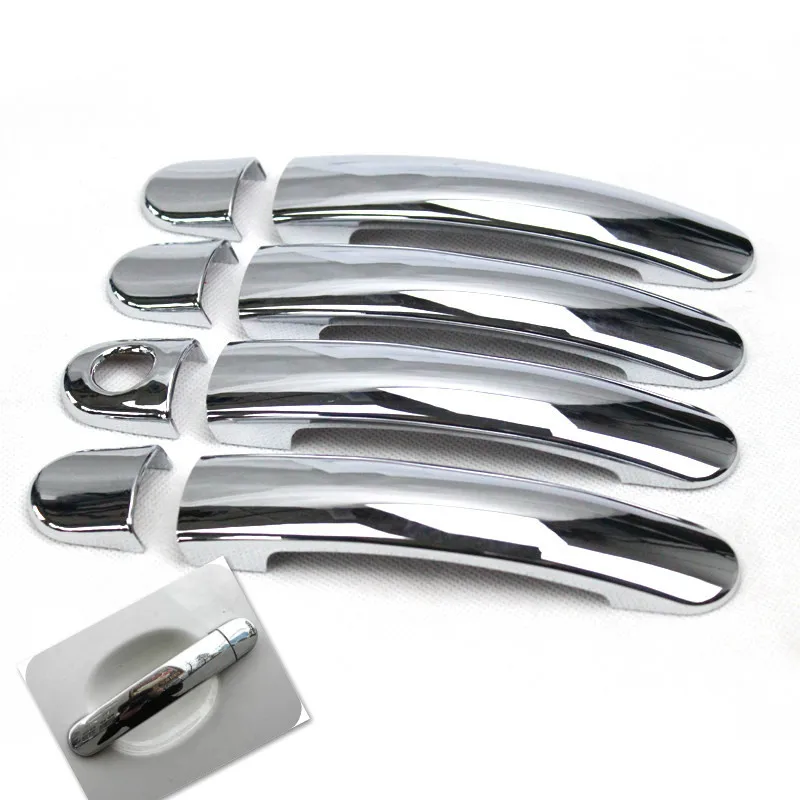 

FUNDUOO New Chrome Car Side Door Handle Cover Trim Sticker For VW Tiguan 2009 2010 2011 2012 2013 2014 Free Drop Shipping
