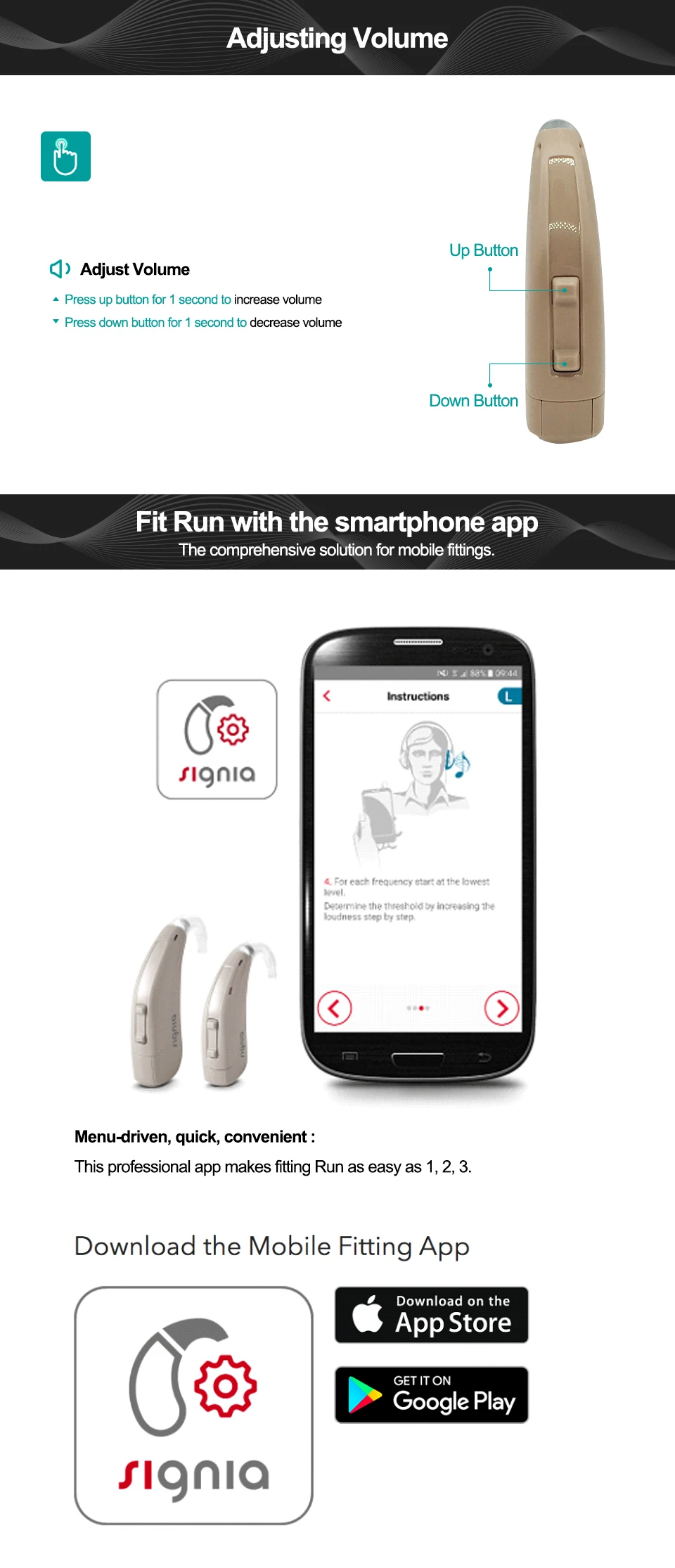 Siemens слуховой аппарат RUN SP Signia Fit от смартфона APP Upgrade Lotus Touching 12 P/23 P с сухим чехол, руководство на английском языке