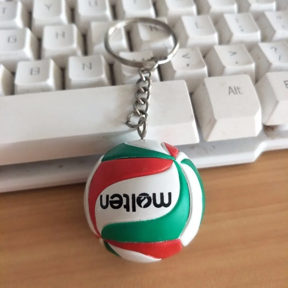 3 8 см Wo Для мужчин s пляжный волейбол Key Holder Брелок Бизнес подарки Jewellery брелок
