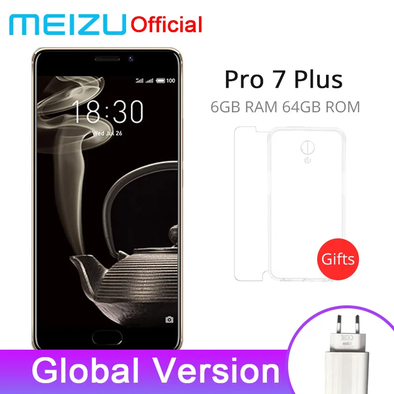 Официальная глобальная версия Meizu Pro 7 плюс 6 ГБ Ram 64 Rom мобильный телефон на