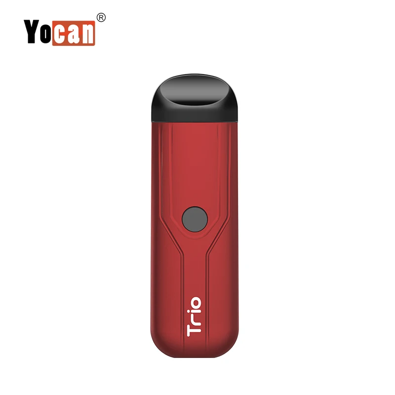 Red Yocan Trio 3в1 pod Kit 1,0 мл с аккумулятором 500 мАч электронная сигарета Trio vape ручка с для КБР сок воск испаритель - Цвет: Red