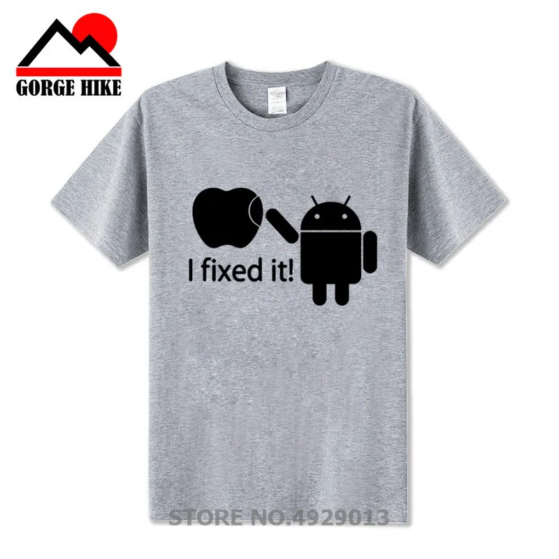 Забавный креативный дизайн Android Robot I Fix It забавная Футболка с принтом 100% хлопок