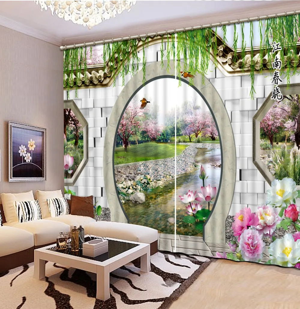 Современные занавески для фотографий 3D гостиной спальни прозрачные Занавески