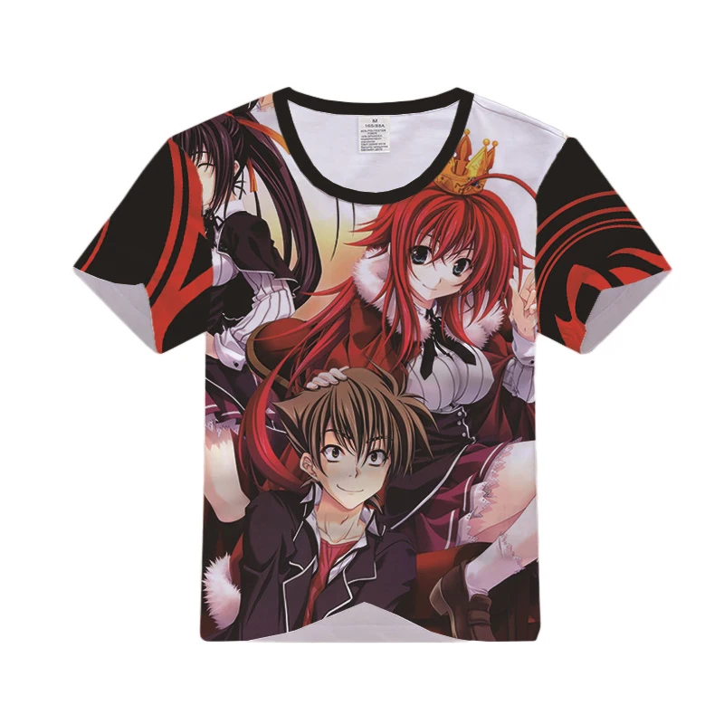 Футболка для старшей школы DxD Rias Gremory Hyoudou Issei костюм косплея мужская и женская