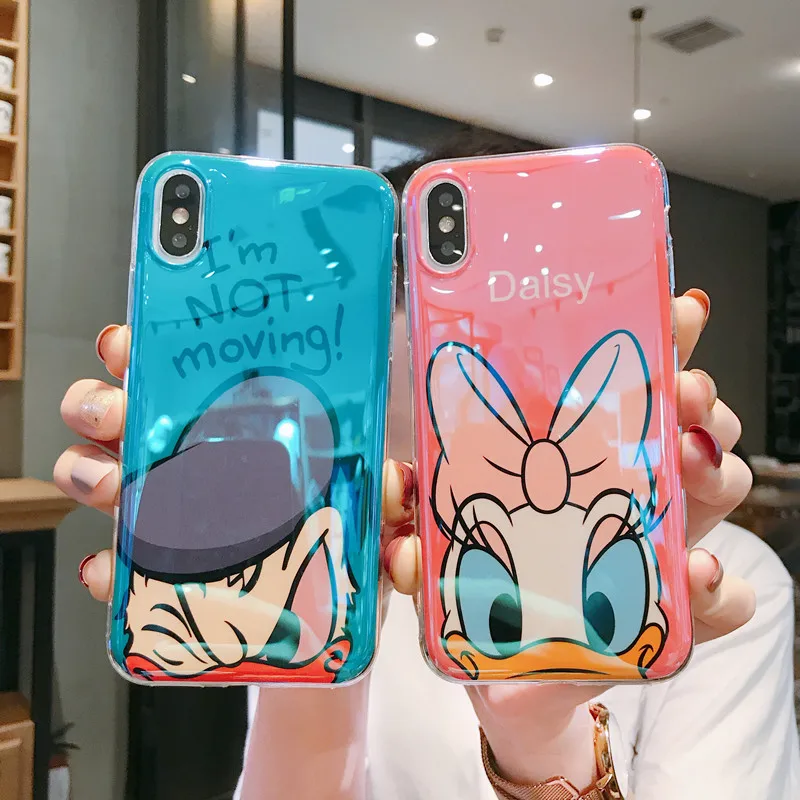 Cartoon Daisy Donald Soft Phone Case Xs max xr for apple couqe iphone 6s Plus Cases Mirror Fundas 7 8 XS XR |