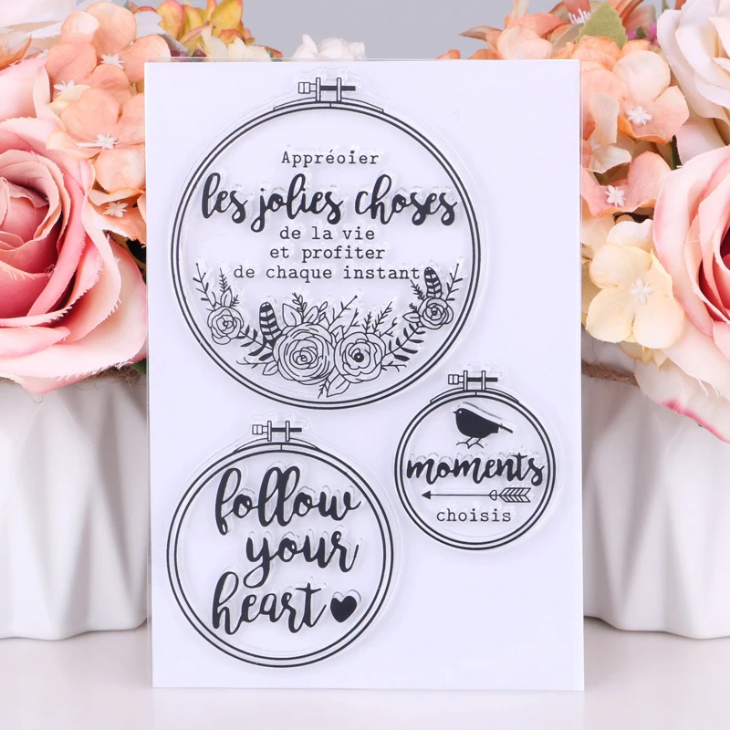 Письмо/благословение прозрачные резиновые силиконовые штампы для тампонов