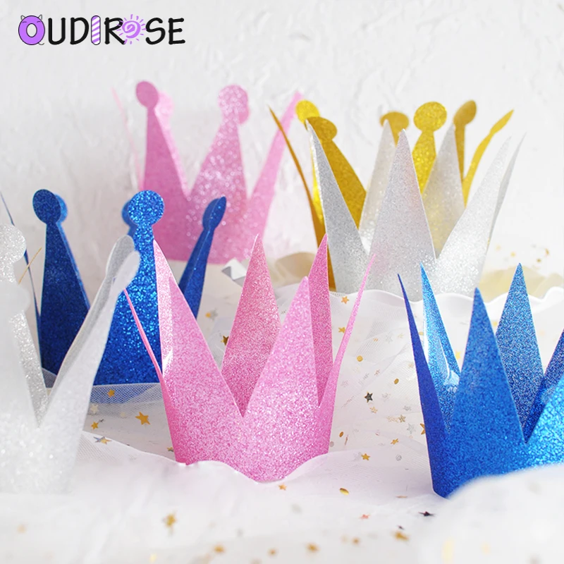 OUDIROSE 6 шт./лот реквизит для фотосессии Принцесса Корона шляпа флэш день рождения