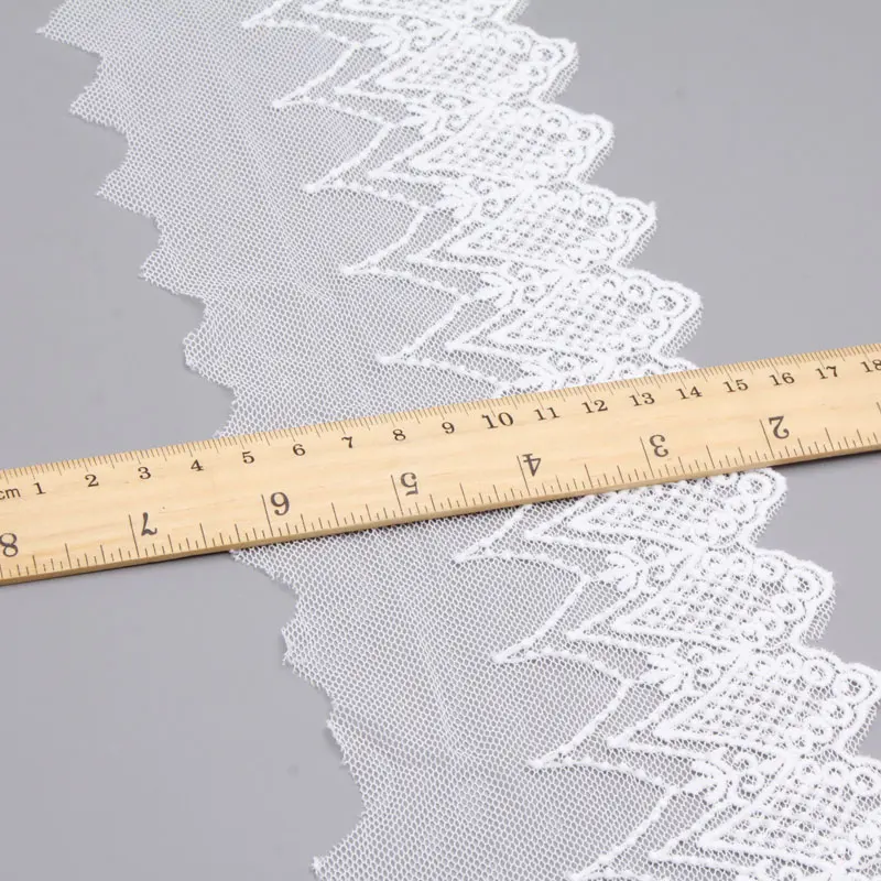 Savica 3y/lot 11cm Embroidery Flower Net Lace Trim DIY Garment Dolls Wedding Wrapping Crafts Sewing Fabric Materials LX340 | Дом и сад
