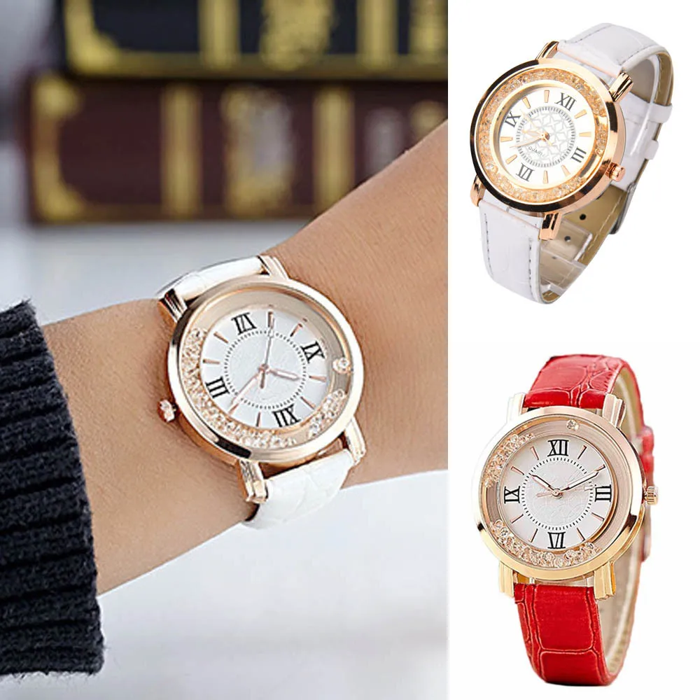 Роскошные часы Женское платье часы-браслет модные женские туфли бриллиантами Leter