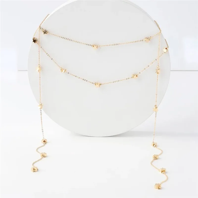 ROMAD Multi Слои Star кисточка-чокер Цепочки и ожерелья для Для женщин Личность себе колье длинное Цепочки и ожерелья s День Святого Валентина подарок R5