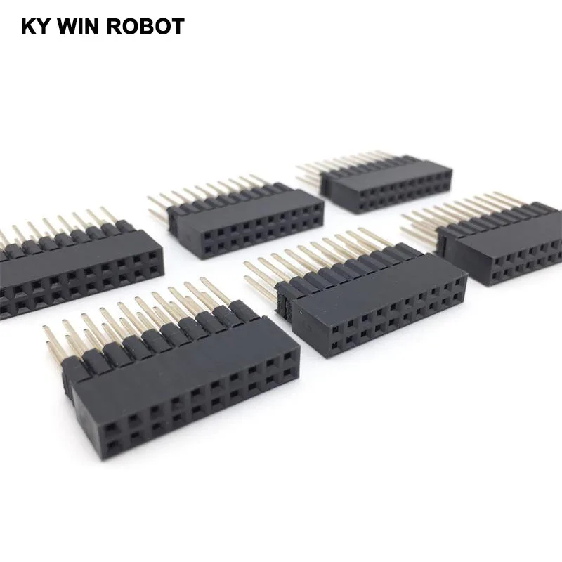 5 шт. PC104 20 Pin 2x10 2 54 мм Шаг Женский двойной прямой ряд штырьков позолоченная