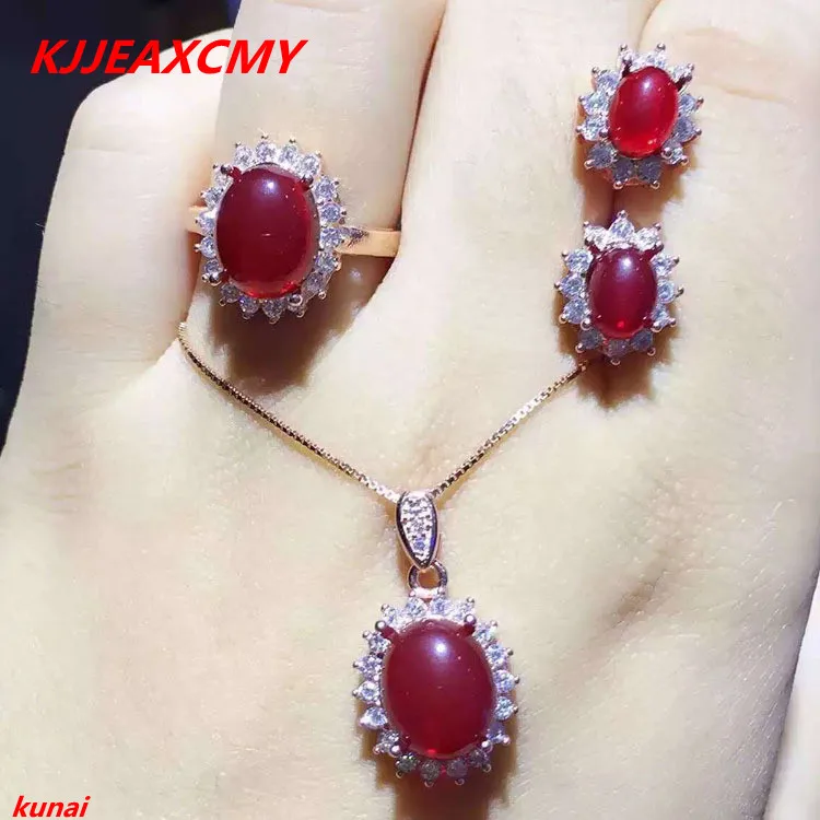 KJJEAXCMY boutique jewels 925 Чистое серебро Натуральный Сердолик женский костюм Сумка почта