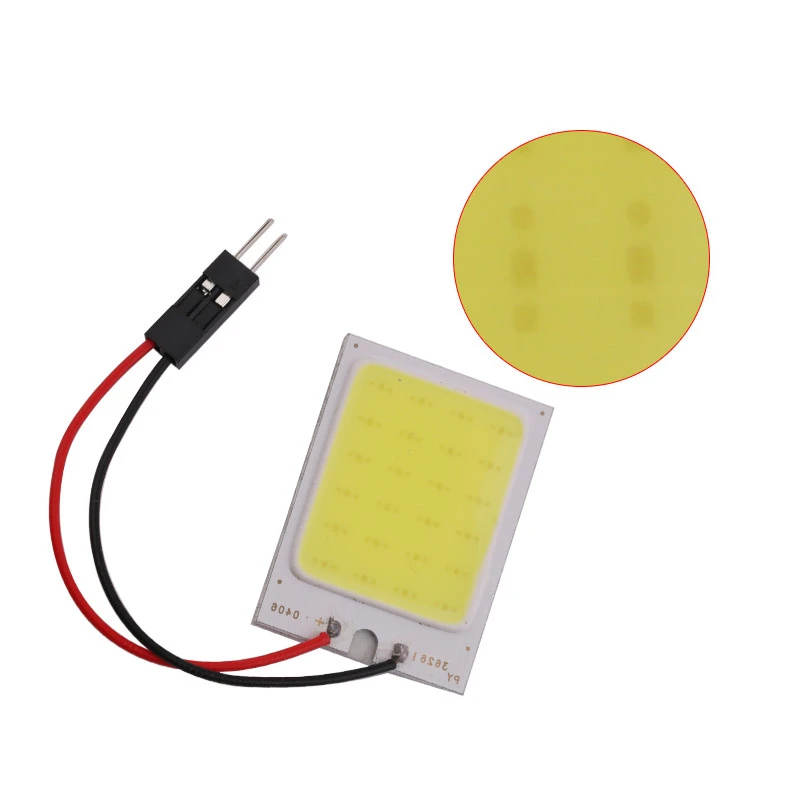 2 шт. COB 24SMD светодиодный купольный светильник с панелью авто интерьерный для