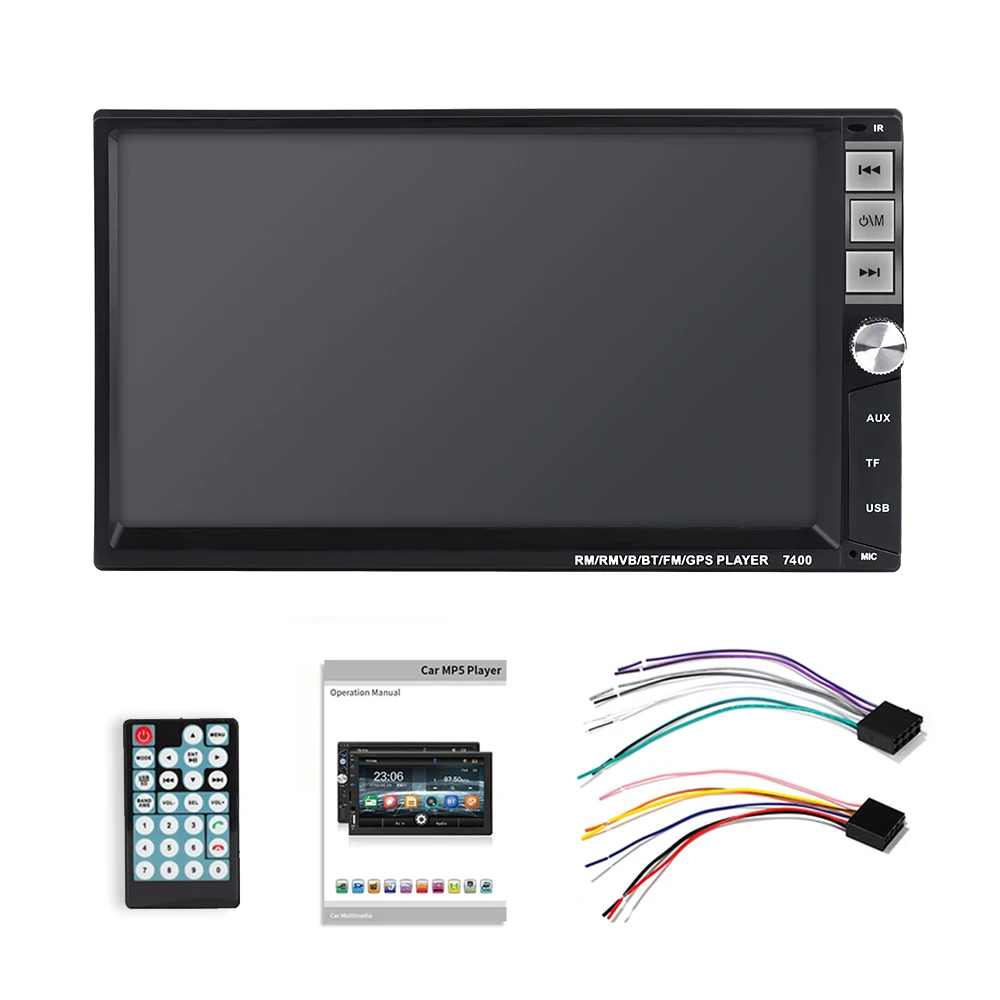 Автомагнитола 2din мультимедийный плеер 7 дюймов с сенсорным mirrorlink Android 9 MP5