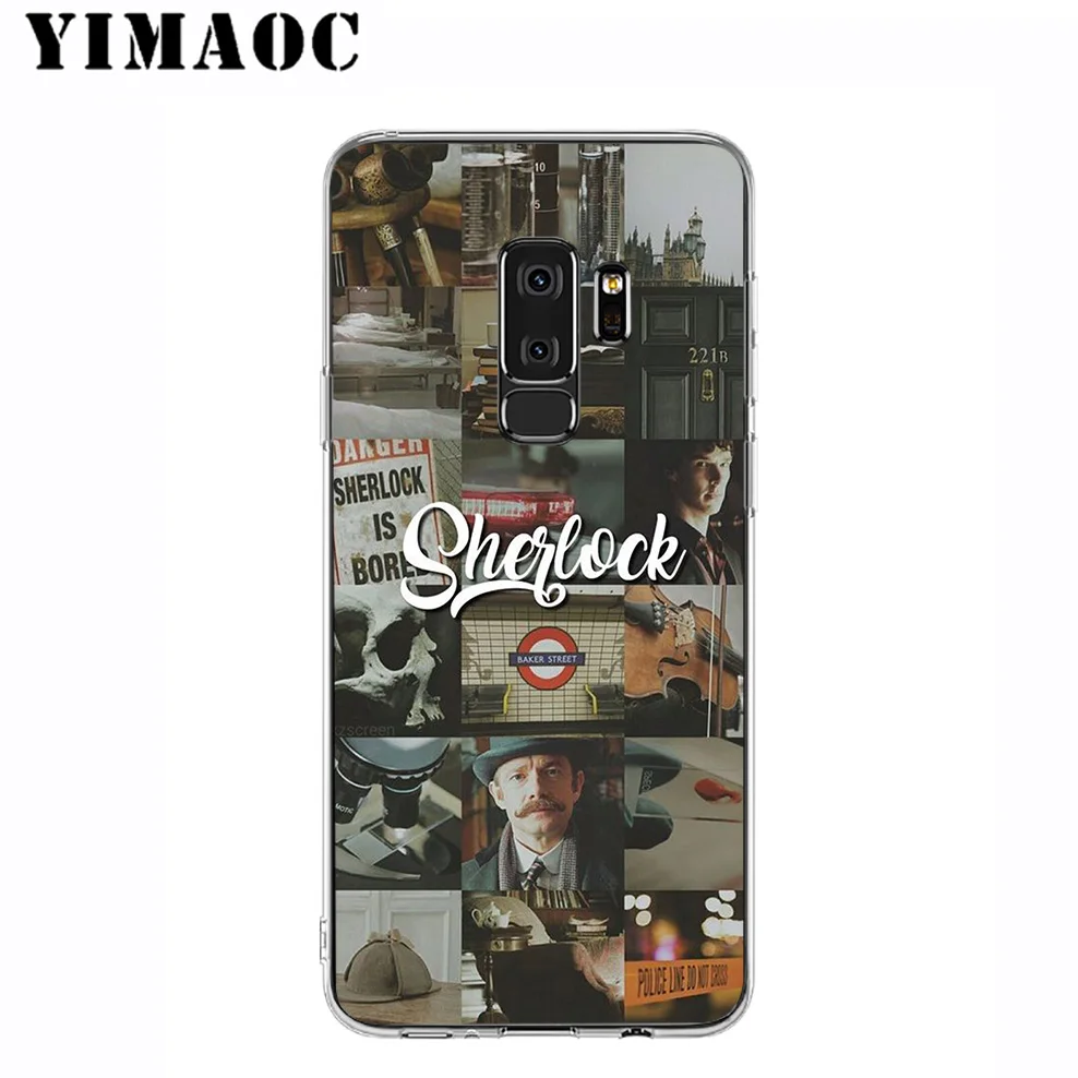 YIMAOC Sherlock Holmes Soft Silicone Case for Samsung Galaxy A5 A6 Plus A7 A8 A9 2018 J3 J5 J6 J7 2016 2017 EU Version |