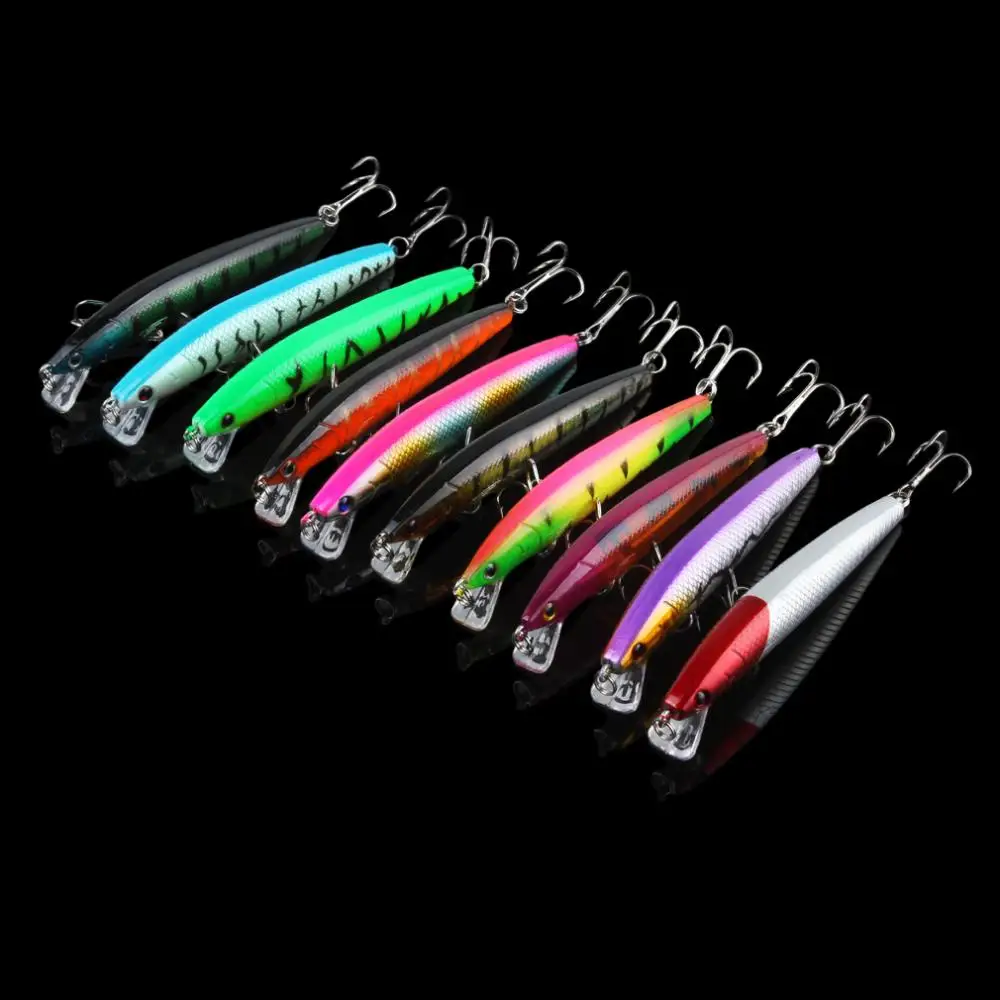 20 шт./лот набор рыболовных приманок Minnow 2 модели 9 5 см/11 см 6 # крючки жесткие