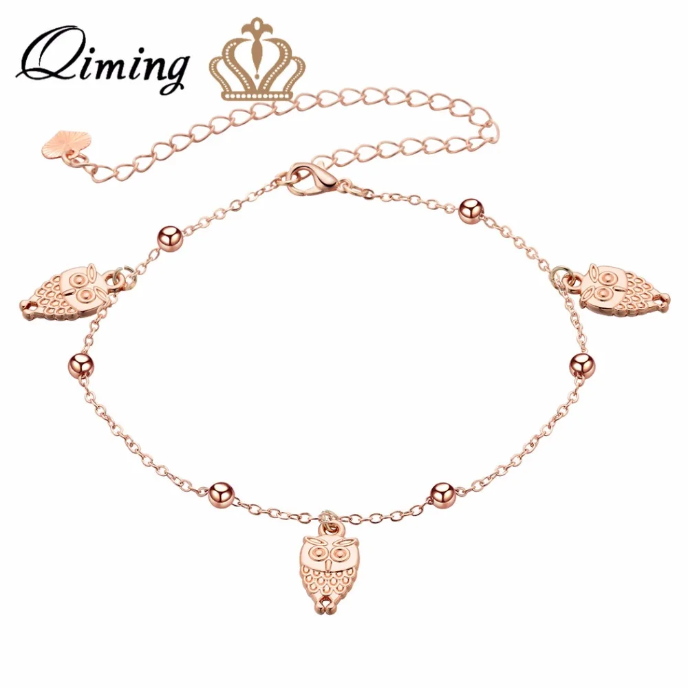 QIMING новые пляжные модные летние браслеты на лодыжку ночные сделай сам