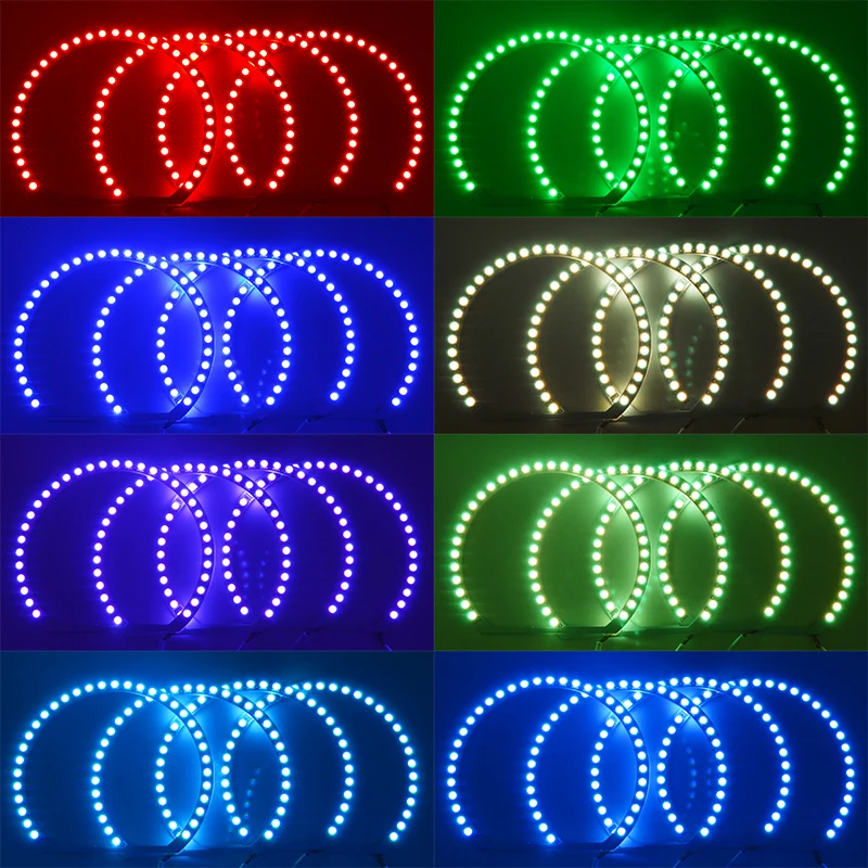 Бегемот RF контроллер 4x131 мм RGB LED Ангельские Глазки многоцветная фара с Halo Ring пульт