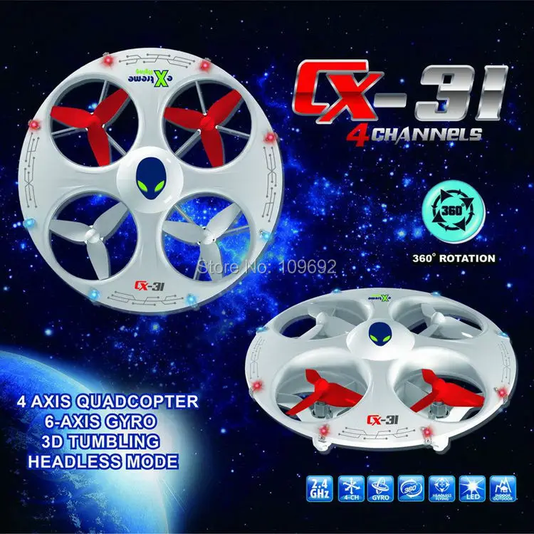 Бесплатная доставка новинка 2015 оригинальный Квадрокоптер с 6 осевым гироскопом