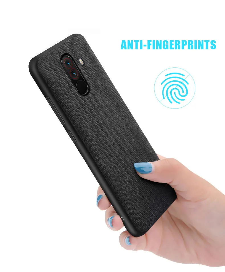 Чехол Pocophone F1, чехол MOFI для xiaomi Pocophone F1, тканевый чехол poco F1, глобальный силиконовый чехол с кромкой, полный Чехол, матовый чехол