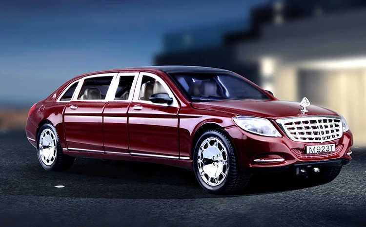 Горячая 1:24 Масштаб колеса литья под давлением автомобиль BENZ Maybach S600 металлическая модель с светильник и звуком вытяните назад игрушки коллекция для подарков