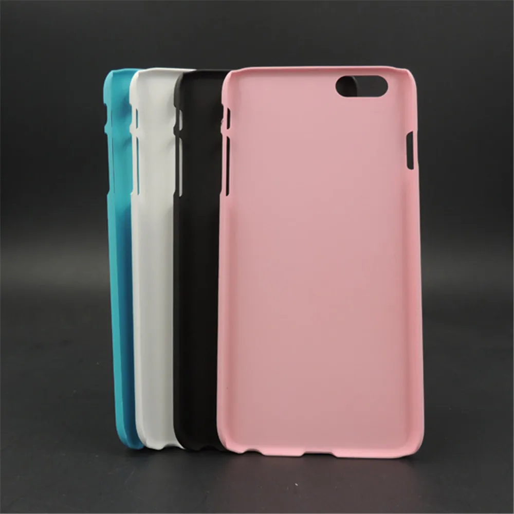 10pcs/lot Rubberized Plastic Sublimation Blank Case Cover For iPhone 6 6s 6S Plus Aluminium Inserts Glue DIY |