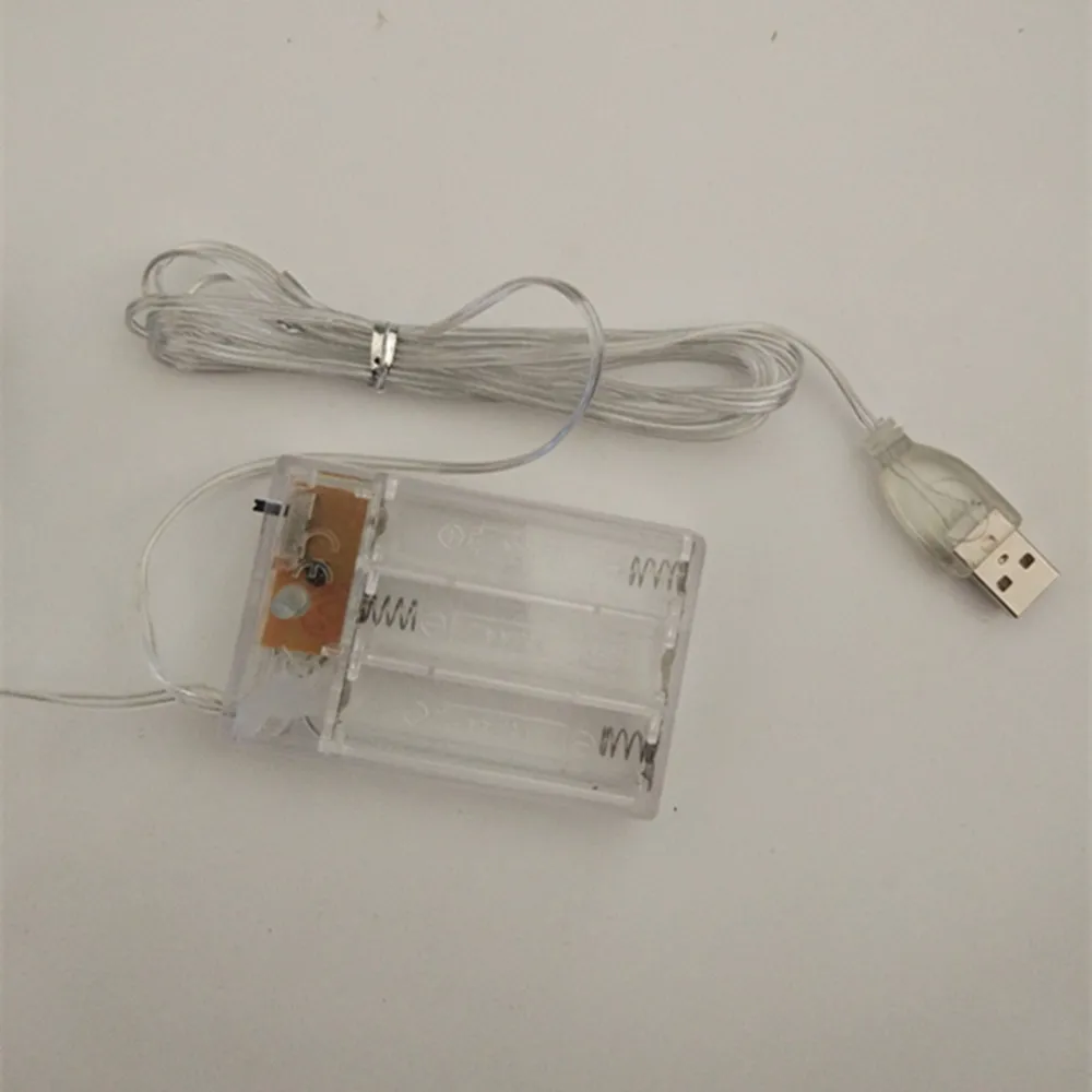 YIYANG USB Батарея 2 5 м светодиодный мерцание Валентина сосулька флэш Гирлянда звезда