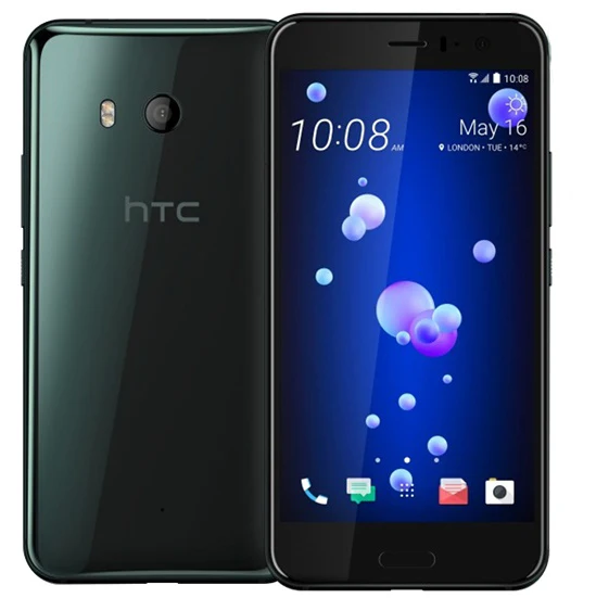 Black Разблокированный htc U11 GSM 3g 4G 4 ГБ ОЗУ 64 Гб ПЗУ отпечаток пальца NFC Android мобильный телефон Восьмиядерный 5," 12 МП и 16 Мп wifi gps - Color: Black