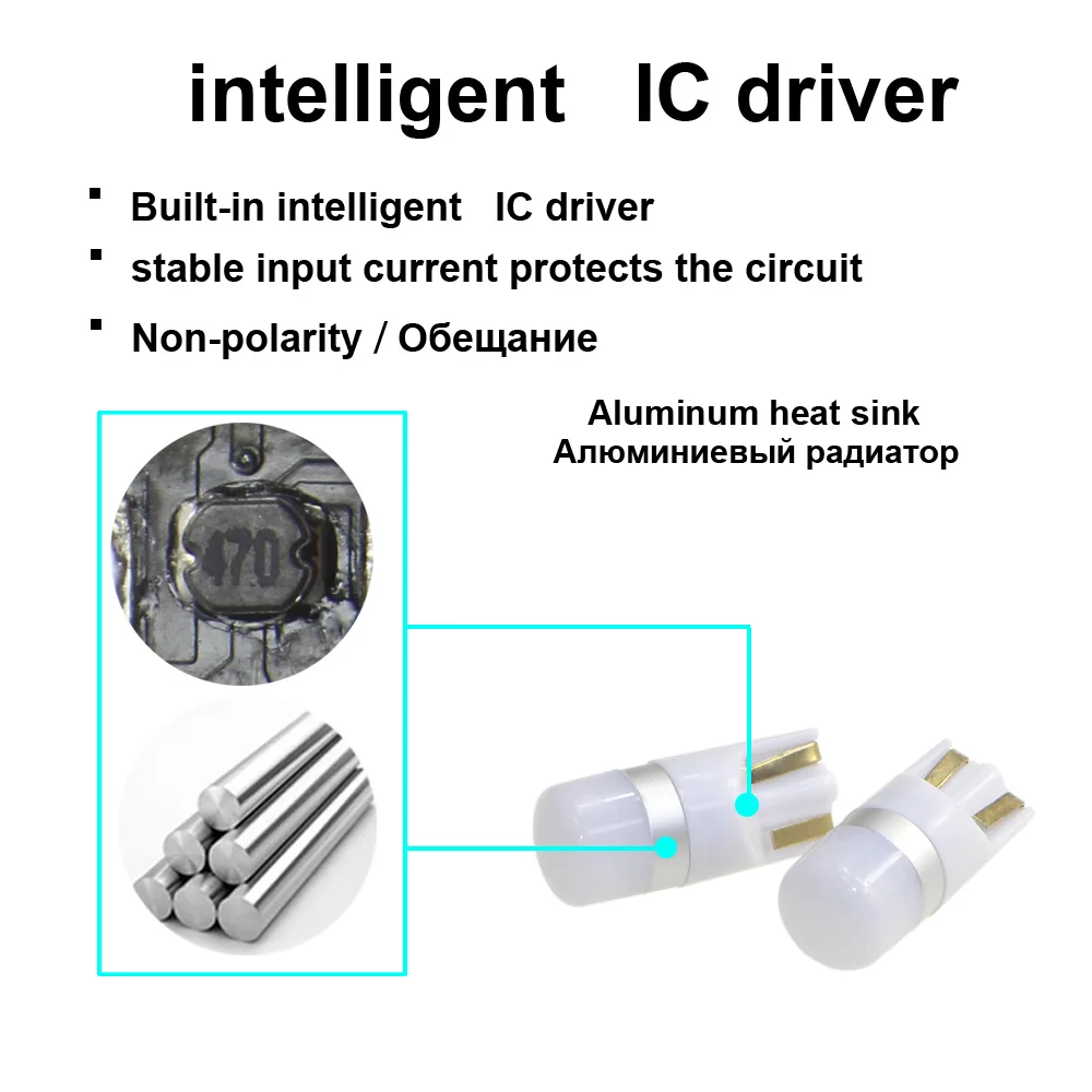 KEIN 2 шт w5w t10 Светодиодные Автомобильные лампы 2835 2smd светодиодных фар для авто