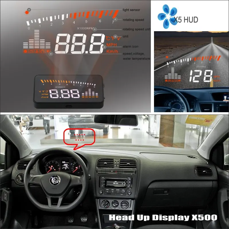 Автомобильный HUD Дисплей для Volkswagen VW Passat/Polo/Golf/Jetta 2009 2019 OBD проектор вождения
