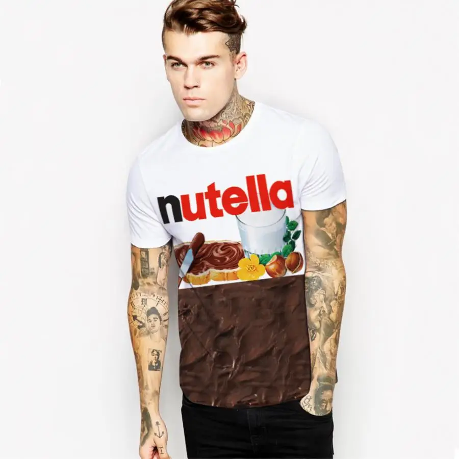 3D футболка Nutella Spoof Fun Life как еда шоколад соус смешные футболки наряды топы новый