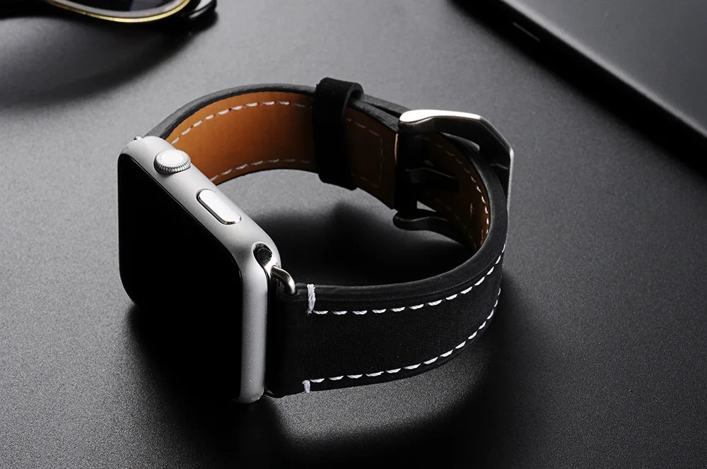 Натуральная кожа Смотреть band ремни для apple watch series 1 2 3 iwatch ремешки большой пряжкой