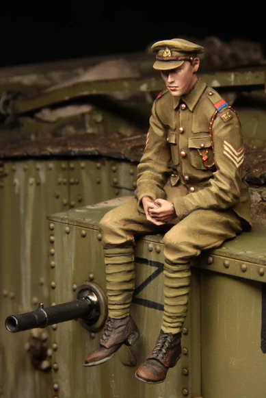 [Tuskmodel] 1 Большие размеры 35 шкала смола комплект модели фигурки WW1 Британский член
