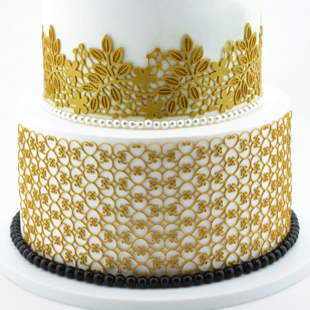 1 шт. пищевого силикона кружева плесень инструменты для украшения тортов из