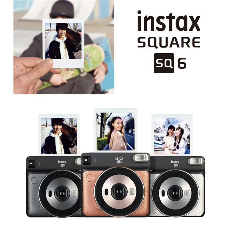 Мгновенная пленка Fujifilm Instax SQ6 для камеры Fuji 3 цвета румяна золото графит серый